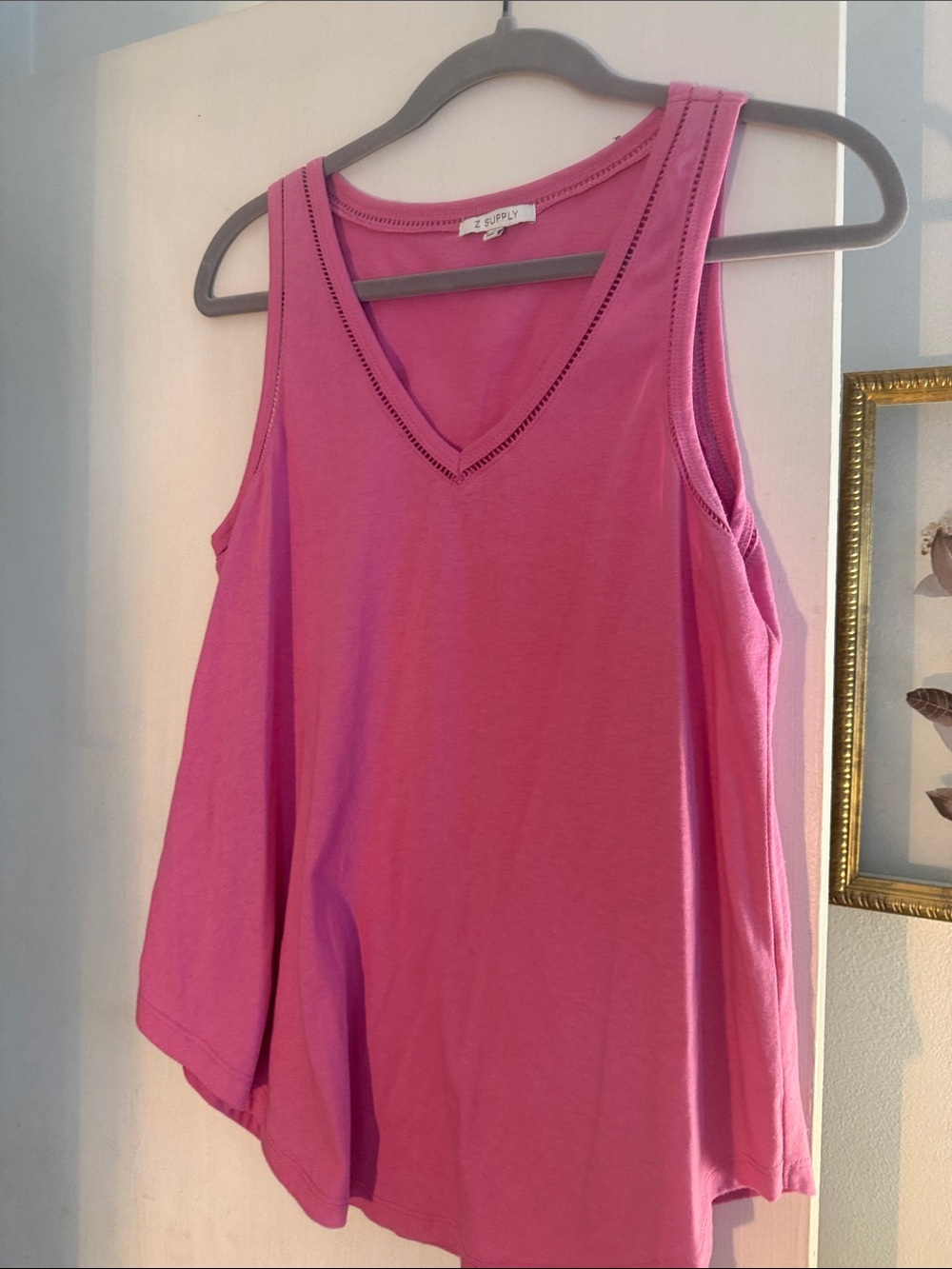 Z Supply Fuchsia V-Neck Tank Top